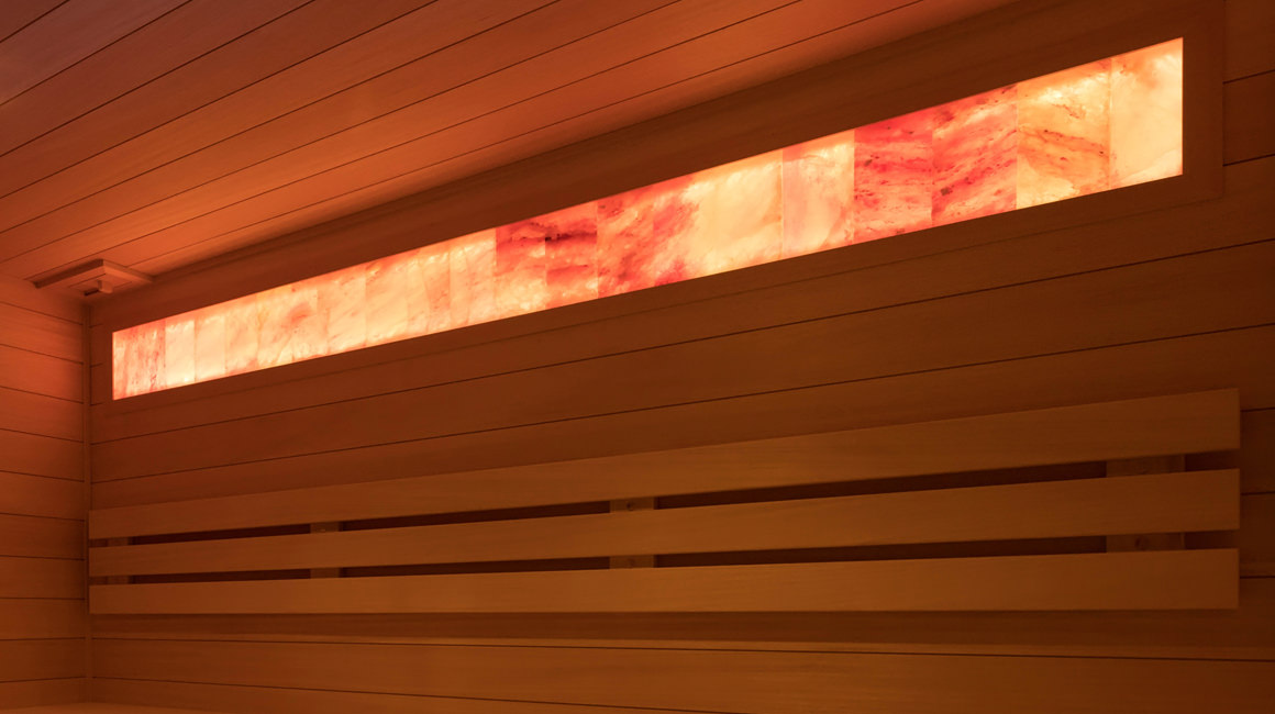 podswietlony panel solny sauna parowa